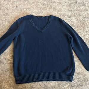 Navy V-Neck Sweater Brandy Melville